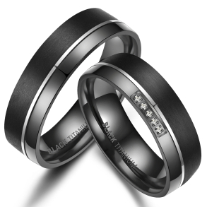 Eksklusive Vielsesringe Black Titanium