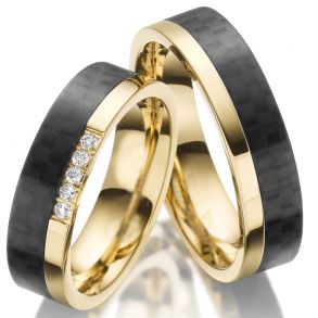 Vielsesringe med Carbon