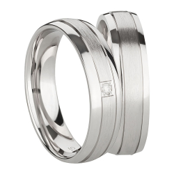 Vielsesringe Slv m. diamant 1266