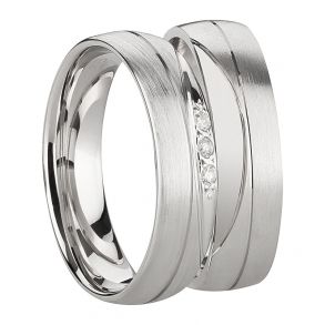 Vielsesringe Slv m. diamant 1268