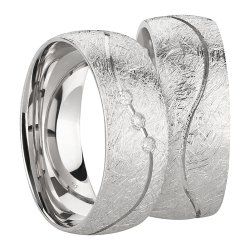 Vielsesringe Slv m. diamant 1270