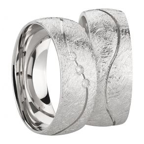 Vielsesringe Slv m. diamant 1270