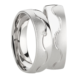 Vielsesringe Slv m. diamant 1272