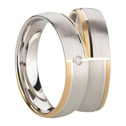 Vielsesringe Slv m. diamant 1274