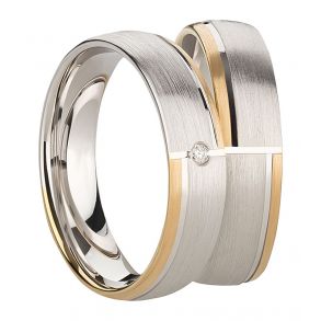 Vielsesringe Slv m. diamant 1274