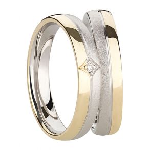 Vielsesringe Slv m. diamant 1276