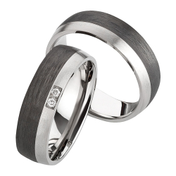 Vielsesringe Titanium og Carbon 3846