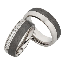 Vielsesringe Titanium og Carbon 3946