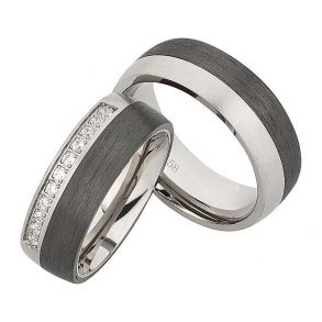 Vielsesringe Titanium og Carbon 3946