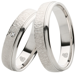 Vielsesringe S�lv m. diamant 5603