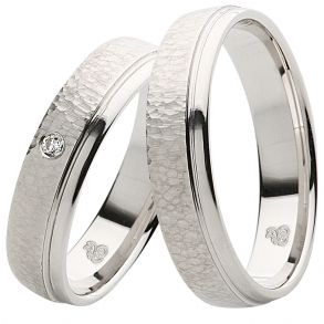 Vielsesringe S�lv m. diamant 5603