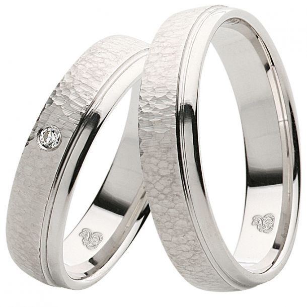 Vielsesringe S�lv m. diamant 5603