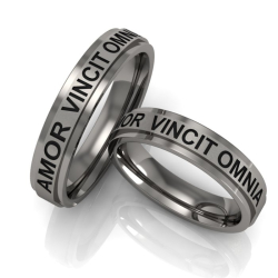 Vielsesringe Titanium m. Udvendig Gravering 1010