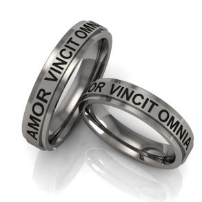 Vielsesringe Titanium m. Udvendig Gravering 1010