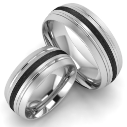 Vielsesringe Rustfri Stl - Carbon 12567