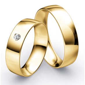 Vielsesringe Klassisk Guld 6,0 mm F1