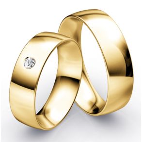 Vielsesringe Klassisk Guld 6,5 mm F1