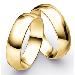 Vielsesringe Klassisk Guld 6,5 mm F2