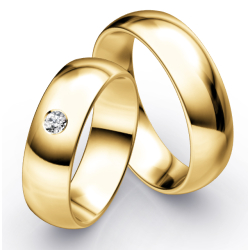 Vielsesringe Klassisk Guld 6,5 mm F2