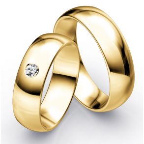 Vielsesringe Klassisk Guld 6,5 mm F2