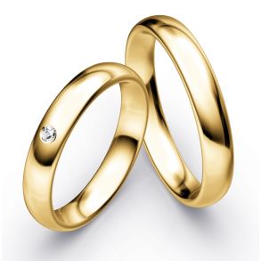 Vielsesringe Klassisk Guld 4 mm F3