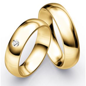 Vielsesringe Klassisk Guld 6 mm F3