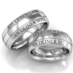 Vielsesringe Slv brilliant m. Udvendig Gravering 197