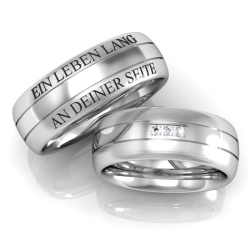 Vielsesringe Slv brilliant m. Udvendig Gravering 198