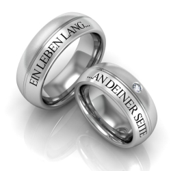 Vielsesringe Rustfri Stl m. Udvendig Gravering 226