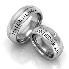 Vielsesringe Rustfri St�l m. Udvendig Gravering 226