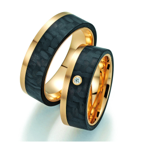 Sorte Vielsesringe Carbon