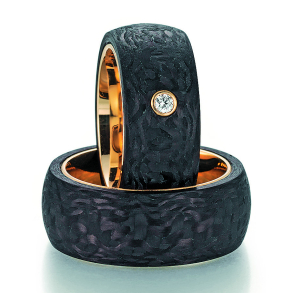 Sorte Vielsesringe Carbon