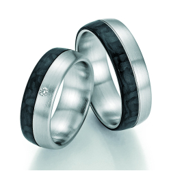 Sorte Vielsesringe Carbon