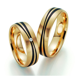 Sorte Vielsesringe Carbon