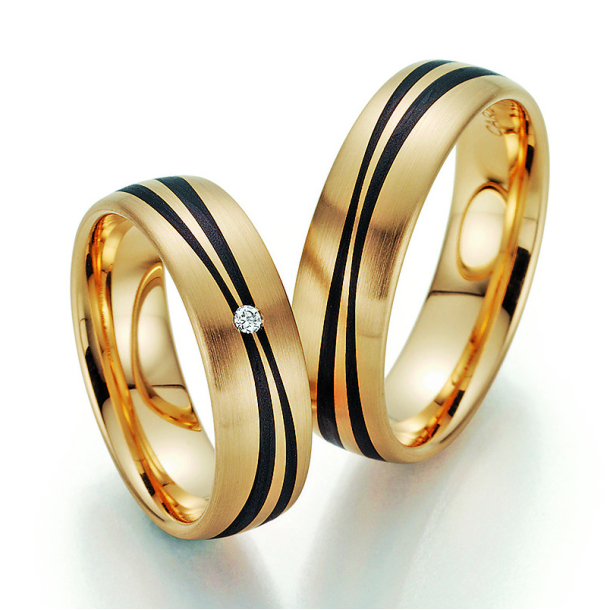 Sorte Vielsesringe Carbon