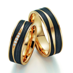 Sorte Vielsesringe Carbon