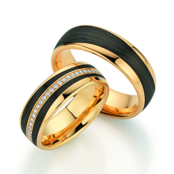 Sorte Vielsesringe Carbon