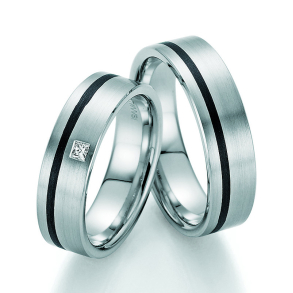 Sorte Vielsesringe Carbon