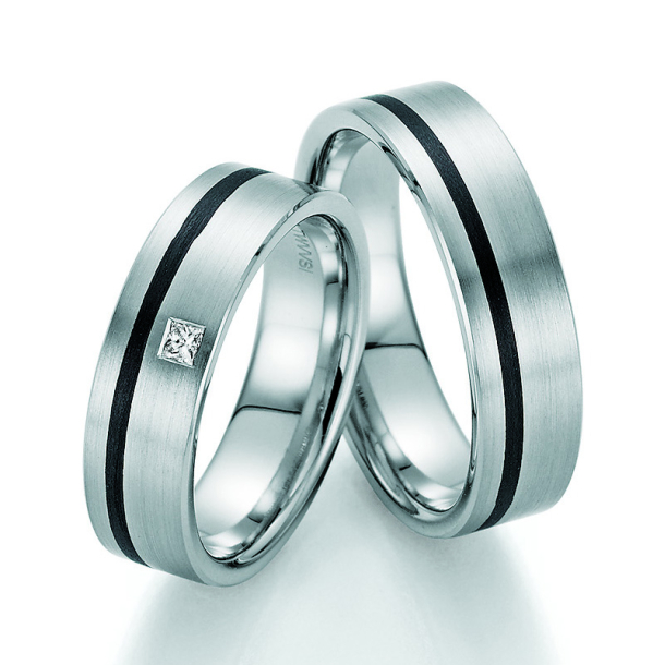 Sorte Vielsesringe Carbon