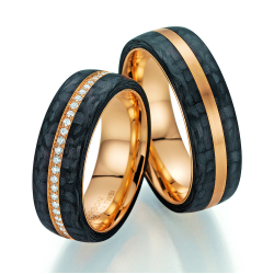 Sorte Vielsesringe Carbon