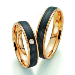 Sorte Vielsesringe Carbon