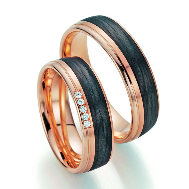 Sorte Vielsesringe Carbon