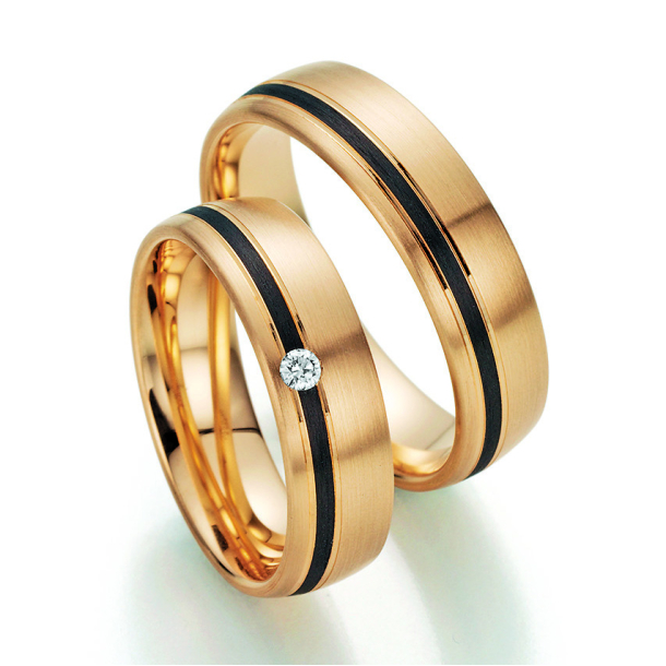 Sorte Vielsesringe Carbon