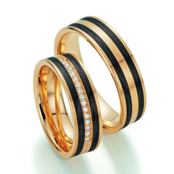 Sorte Vielsesringe Carbon