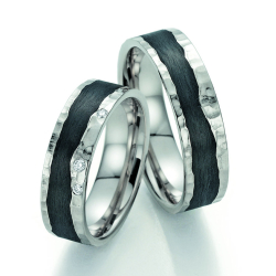 Sorte Vielsesringe Carbon