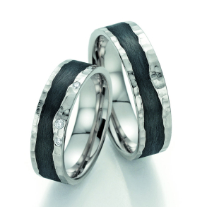 Sorte Vielsesringe Carbon