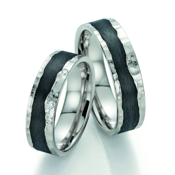 Sorte Vielsesringe Carbon