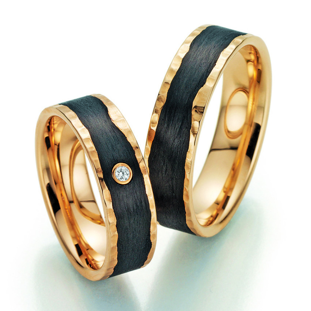 Sorte Vielsesringe Carbon