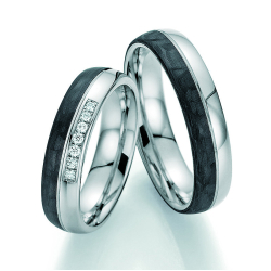 Sorte Vielsesringe Carbon