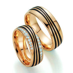 Sorte Vielsesringe Carbon